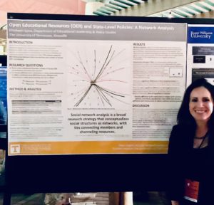 Elizabeth Spica presents poster at OpenEd 2019